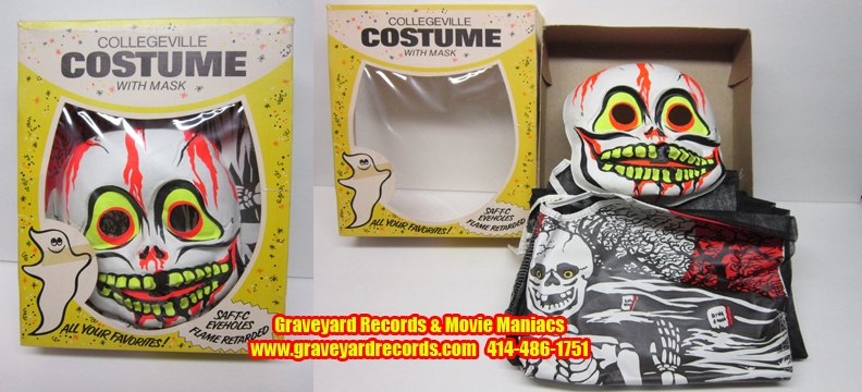 Vintage Collegeville Skeleton Costume With Mask
